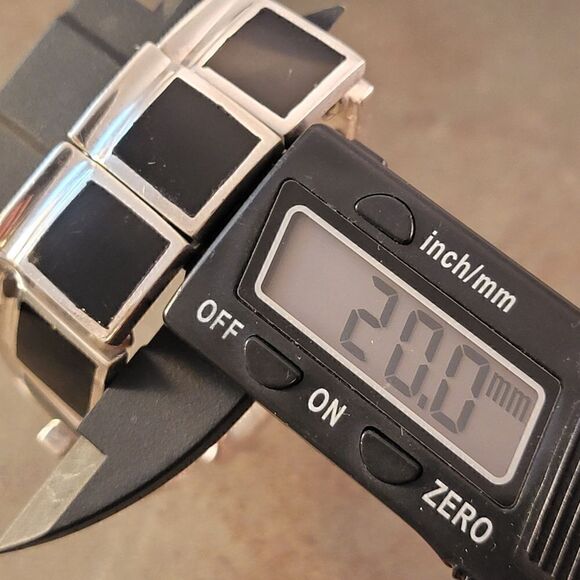 Vintage Taxco Heavy Squares Onyx Sterling Silver Statement Link Bracelet - Picture 4 of 10